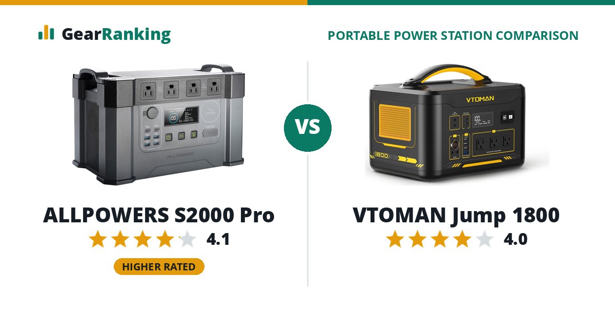 ALLPOWERS S2000 Pro vs VTOMAN Jump 1800