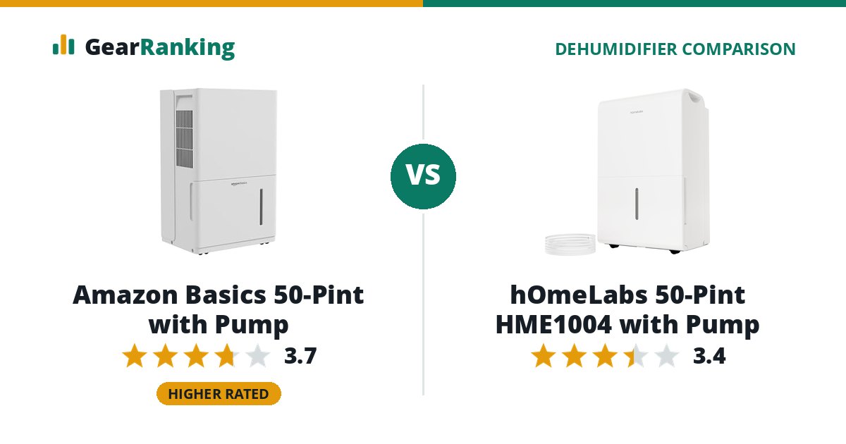 Amazon Basics 50-Pint with Pump vs hOmeLabs 50-Pint HME1004 with Pump