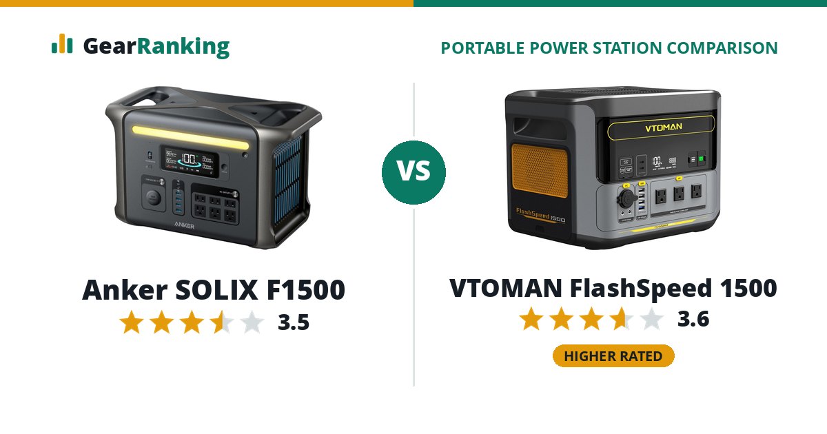 Anker SOLIX F1500 vs VTOMAN FlashSpeed 1500
