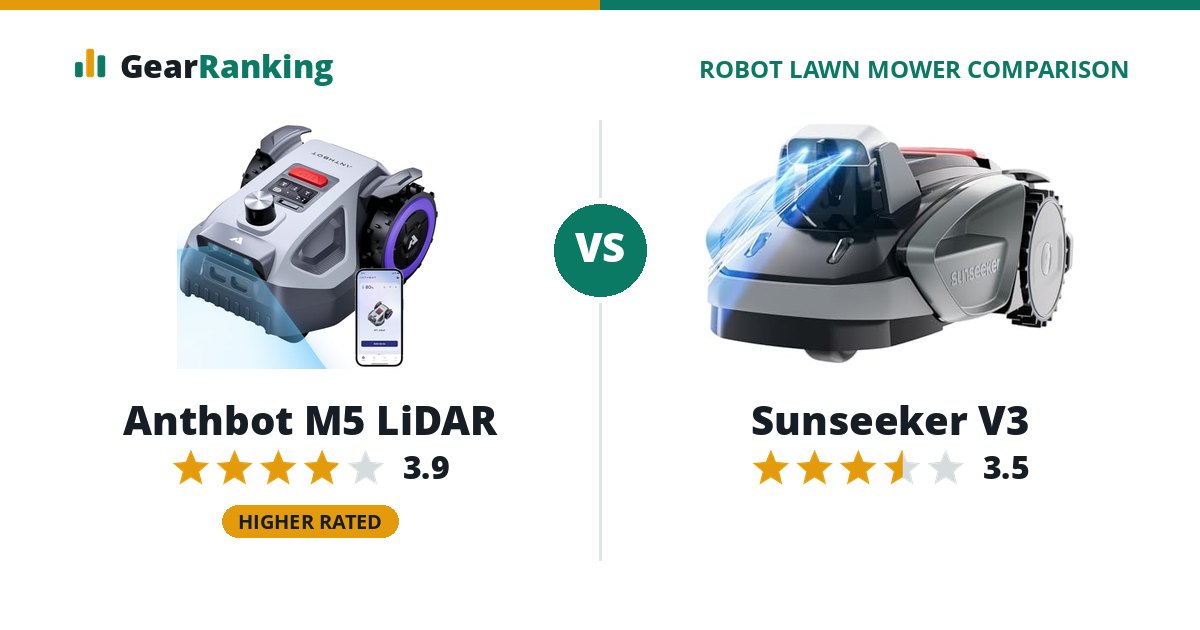 Anthbot M5 LiDAR vs Sunseeker V3