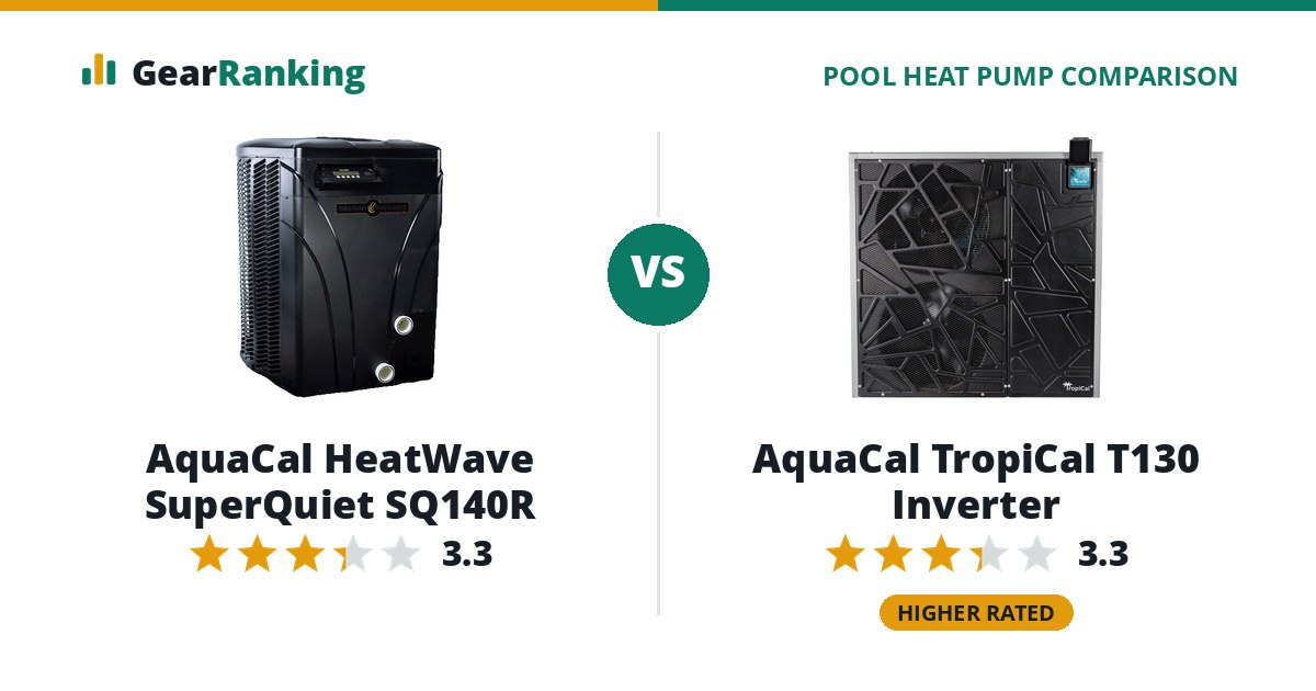 AquaCal HeatWave SuperQuiet SQ140R vs AquaCal TropiCal T130 Inverter