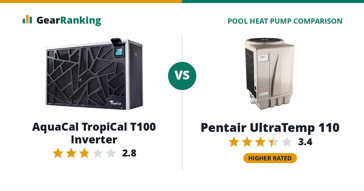 AquaCal TropiCal T100 Inverter vs Pentair UltraTemp 110