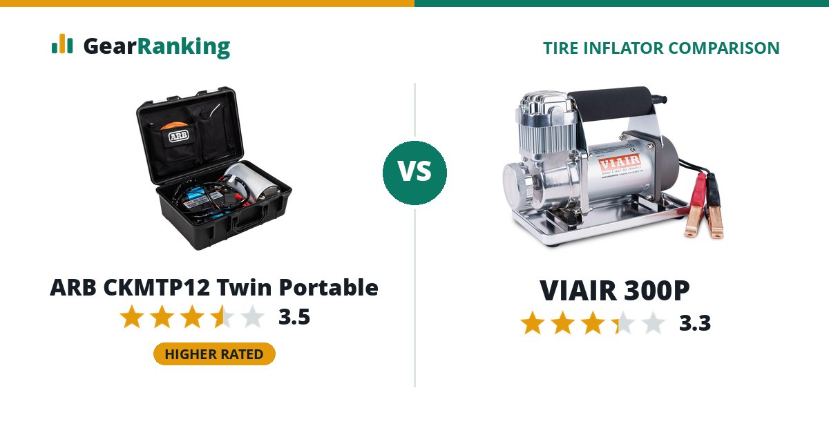 ARB CKMTP12 Twin Portable vs VIAIR 300P