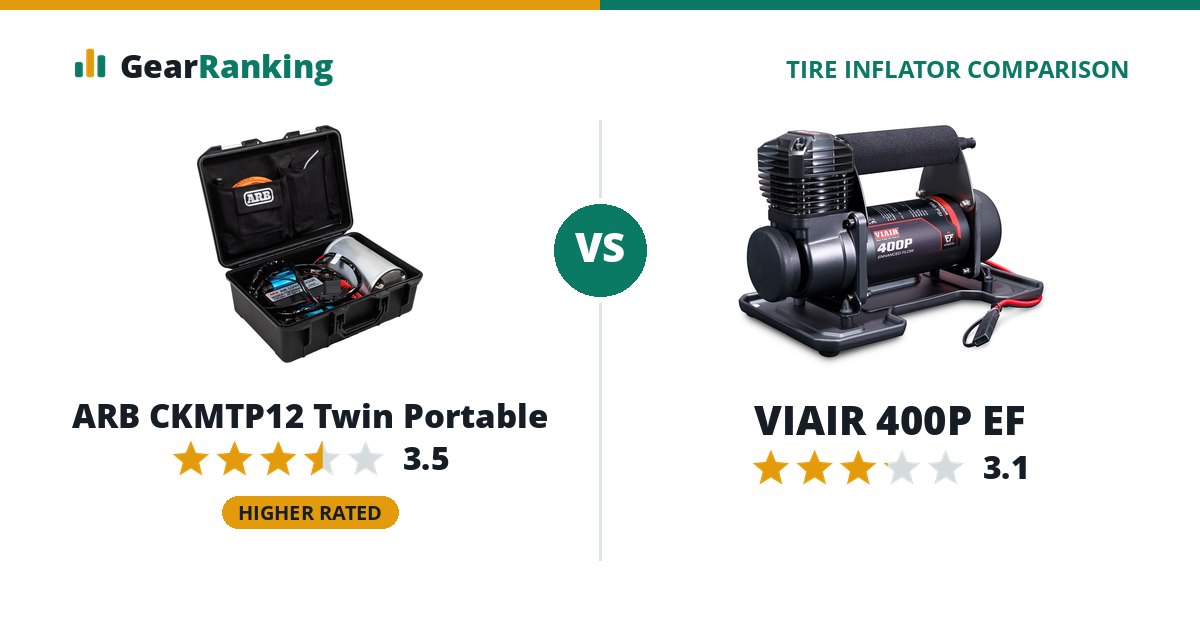 ARB CKMTP12 Twin Portable vs VIAIR 400P EF
