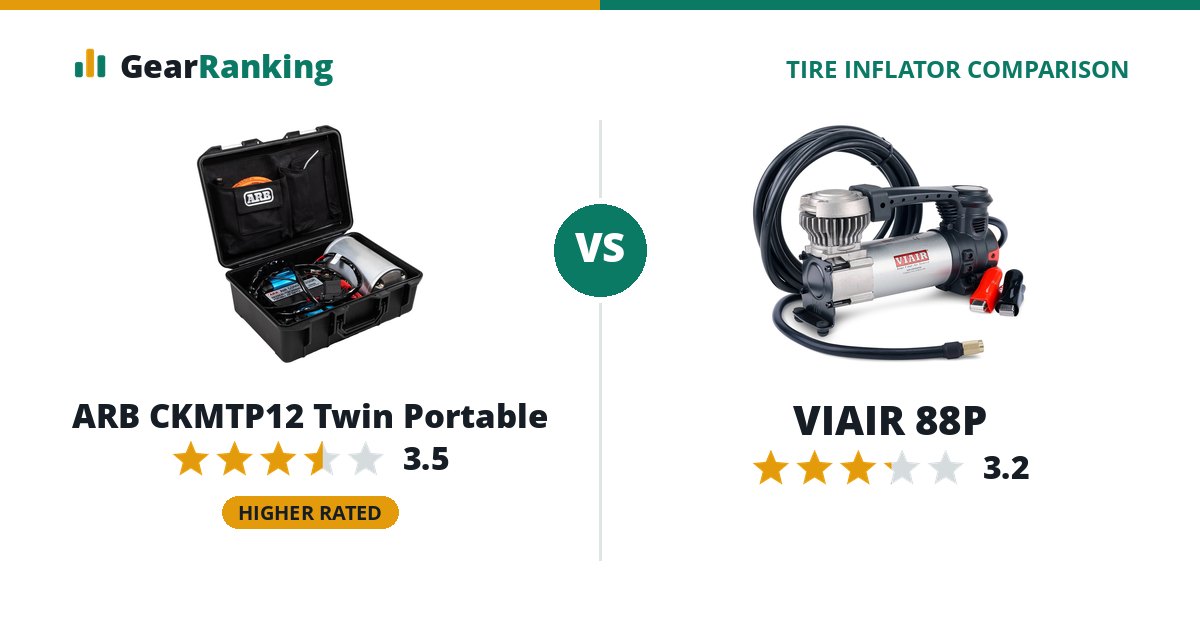 ARB CKMTP12 Twin Portable vs VIAIR 88P