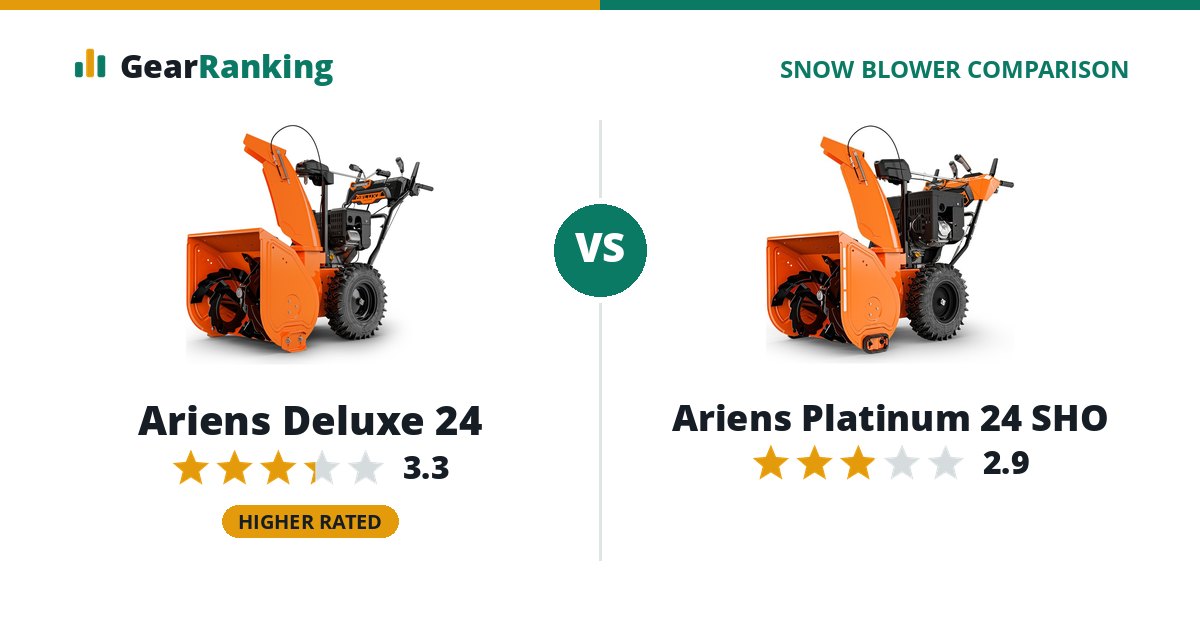 Ariens Deluxe 24 vs Ariens Platinum 24 SHO