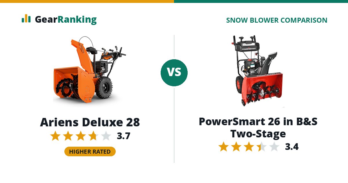Ariens Deluxe 28 vs PowerSmart 26 in B&S Two-Stage