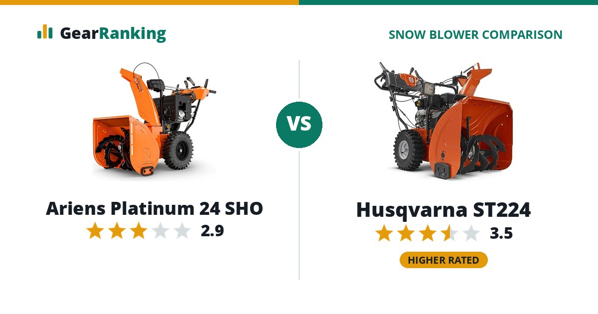 Ariens Platinum 24 SHO vs Husqvarna ST224