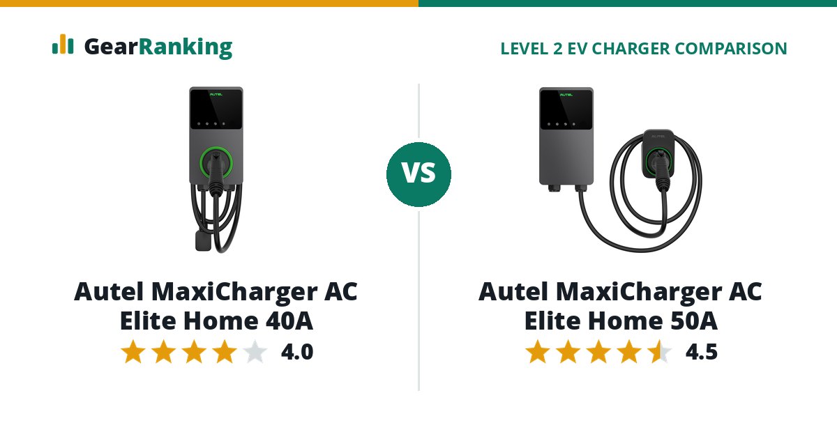 Autel MaxiCharger AC Elite Home 40A vs Autel MaxiCharger AC Elite Home 50A