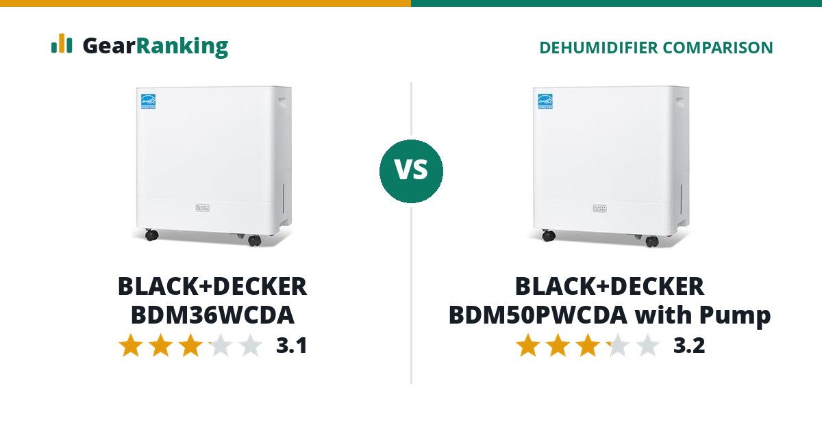 BLACK+DECKER BDM36WCDA vs BLACK+DECKER BDM50PWCDA with Pump