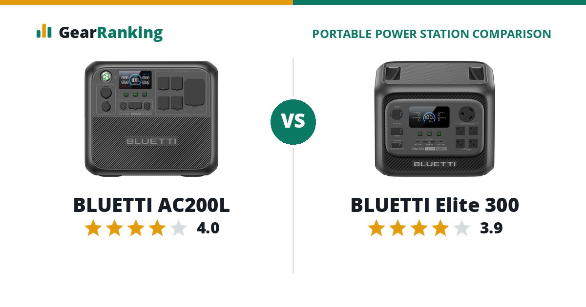 BLUETTI AC200L vs BLUETTI Elite 300