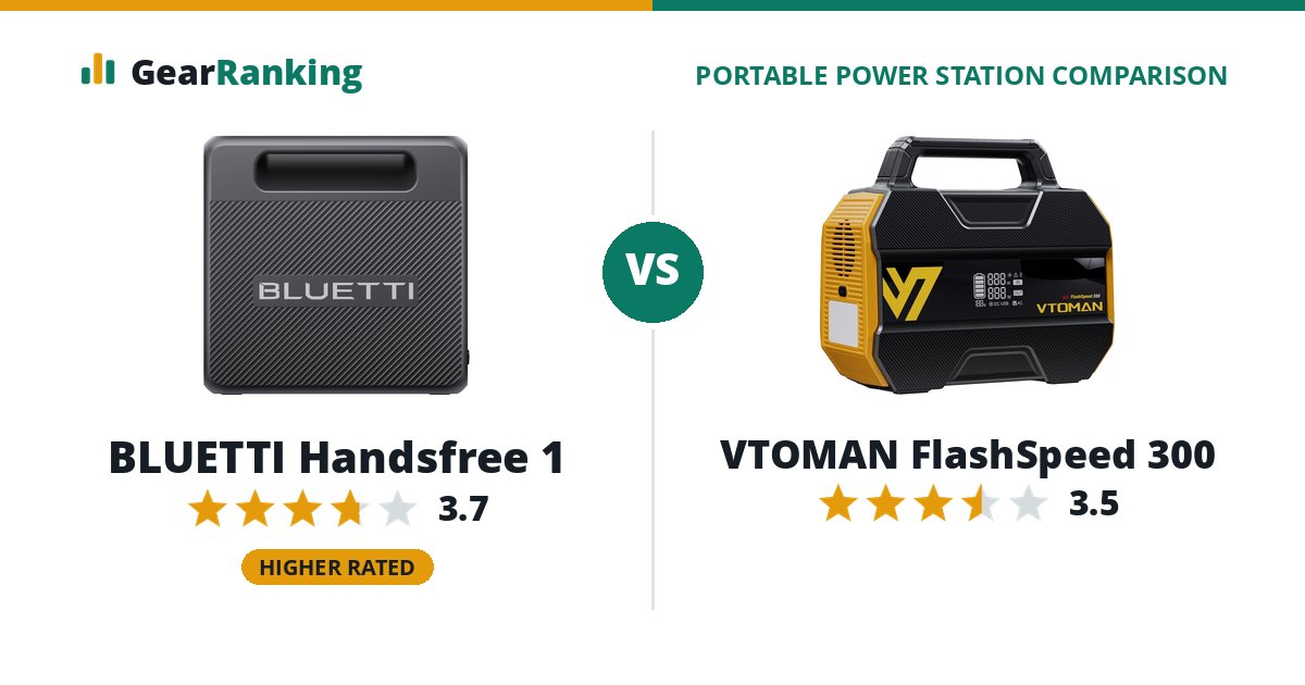 BLUETTI Handsfree 1 vs VTOMAN FlashSpeed 300