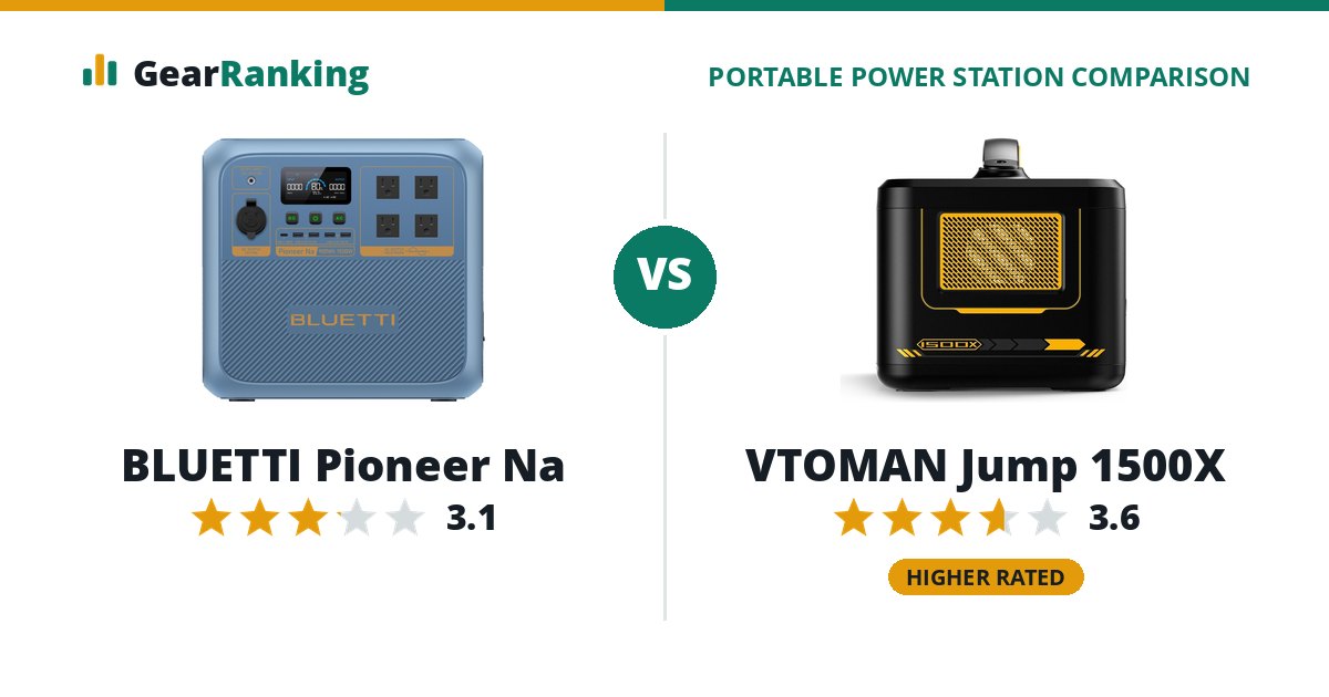 BLUETTI Pioneer Na vs VTOMAN Jump 1500X