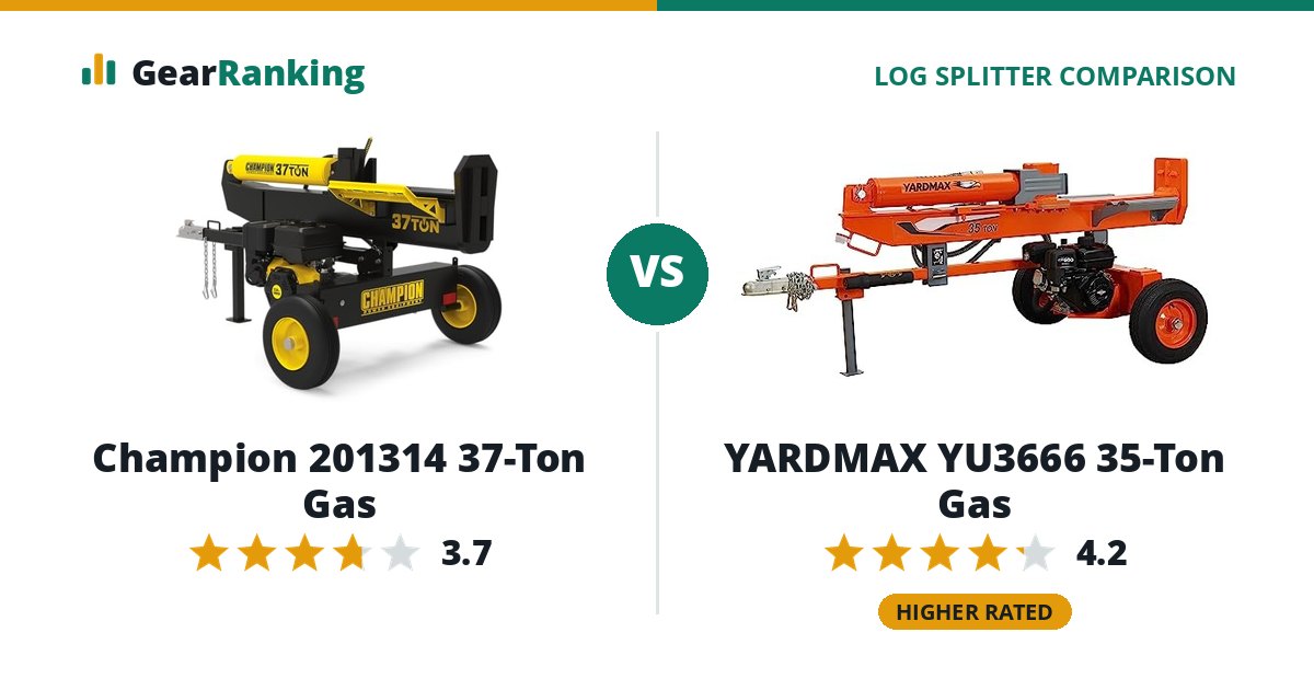 Champion 201314 37-Ton Gas vs YARDMAX YU3666 35-Ton Gas