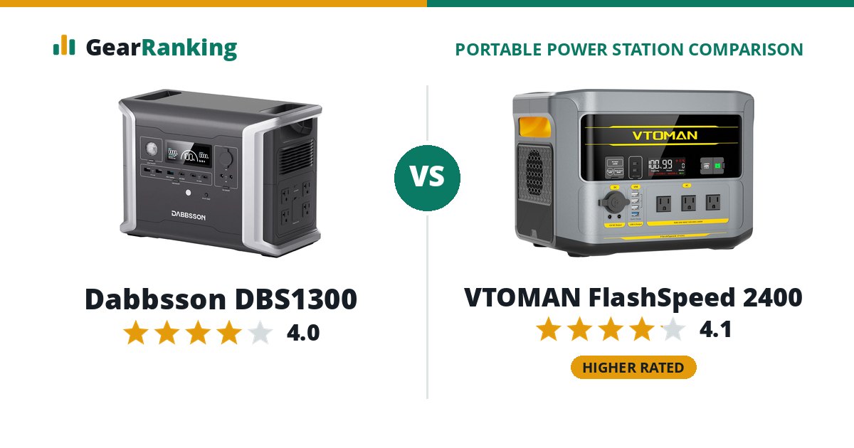 Dabbsson DBS1300 vs VTOMAN FlashSpeed 2400