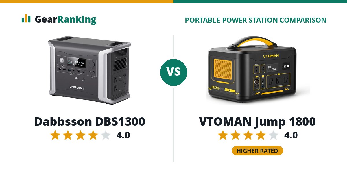 Dabbsson DBS1300 vs VTOMAN Jump 1800