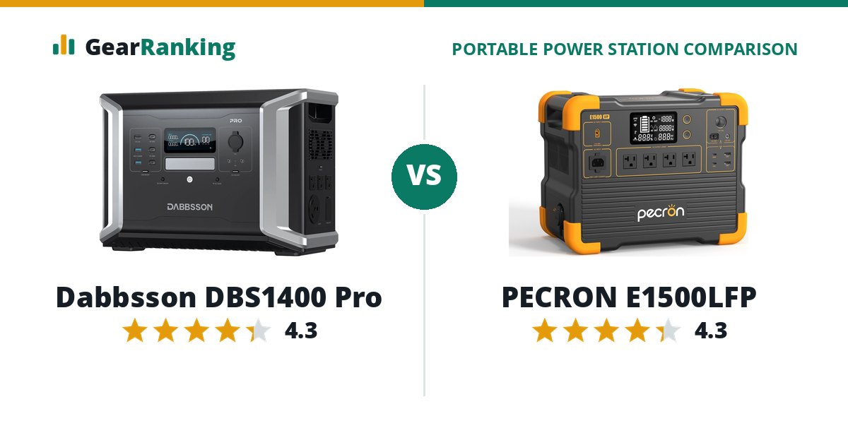 Dabbsson DBS1400 Pro vs PECRON E1500LFP