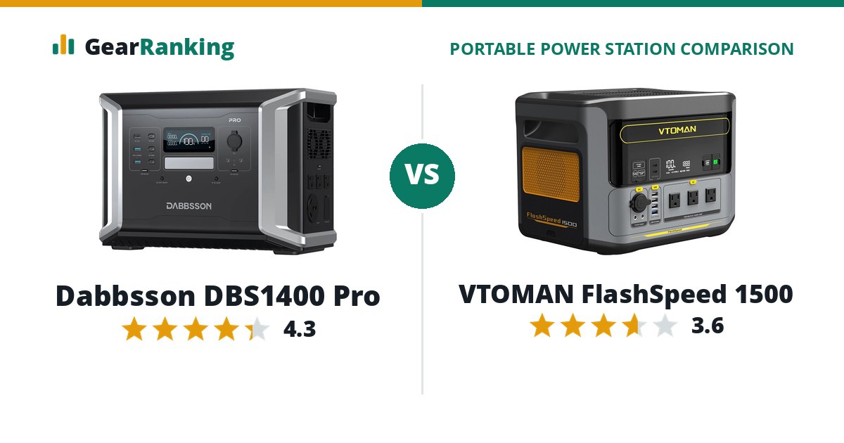 Dabbsson DBS1400 Pro vs VTOMAN FlashSpeed 1500