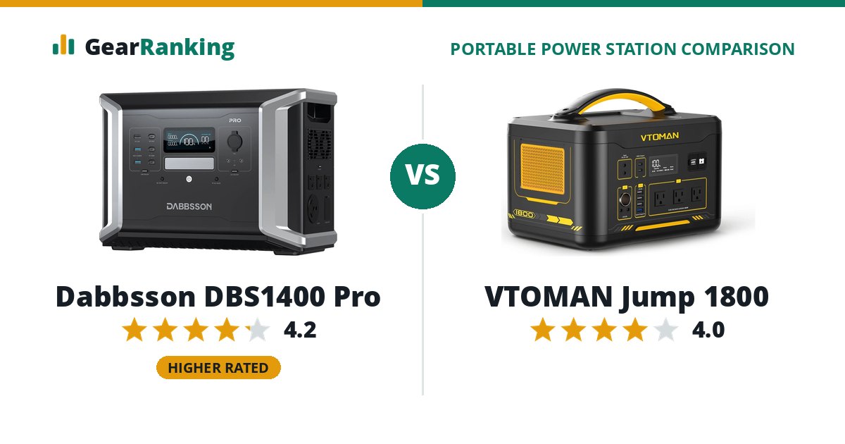Dabbsson DBS1400 Pro vs VTOMAN Jump 1800