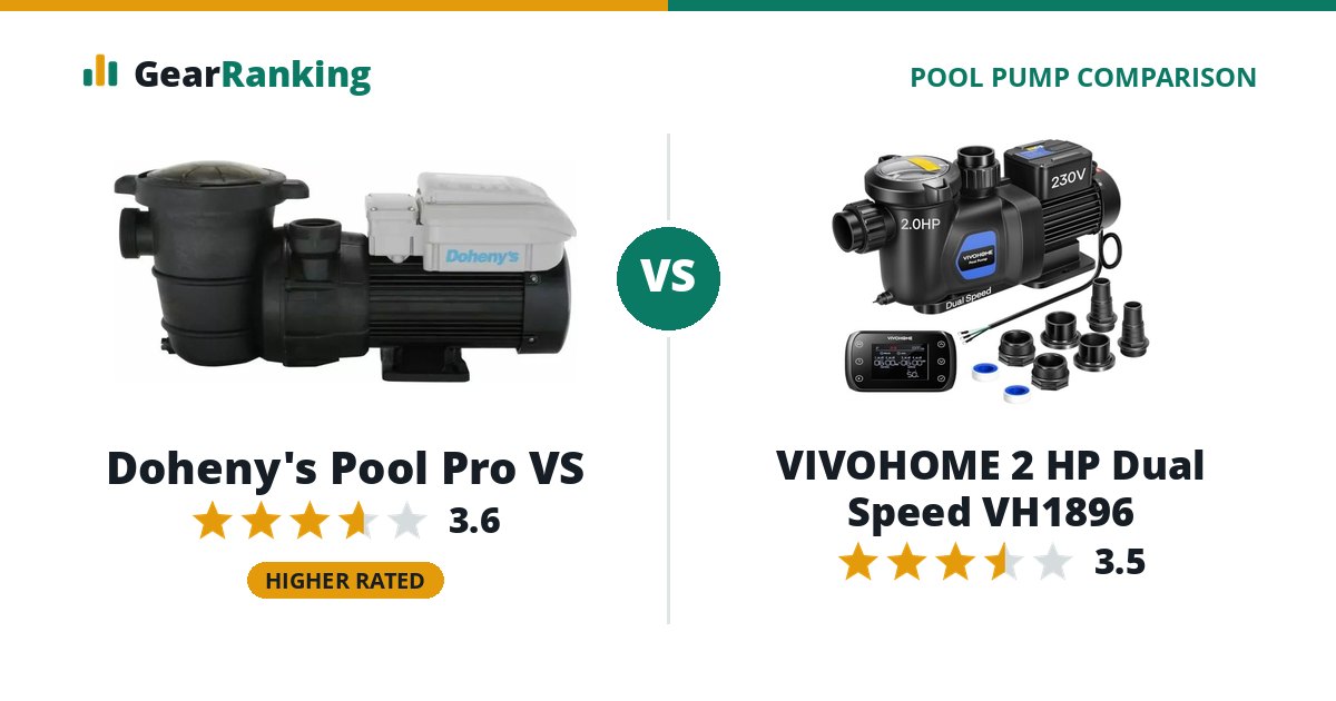 Doheny's Pool Pro VS vs VIVOHOME 2 HP Dual Speed VH1896