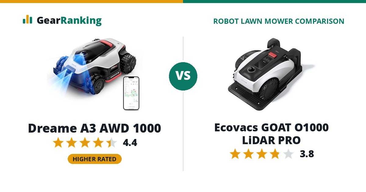Dreame A3 AWD 1000 vs Ecovacs GOAT O1000 LiDAR PRO
