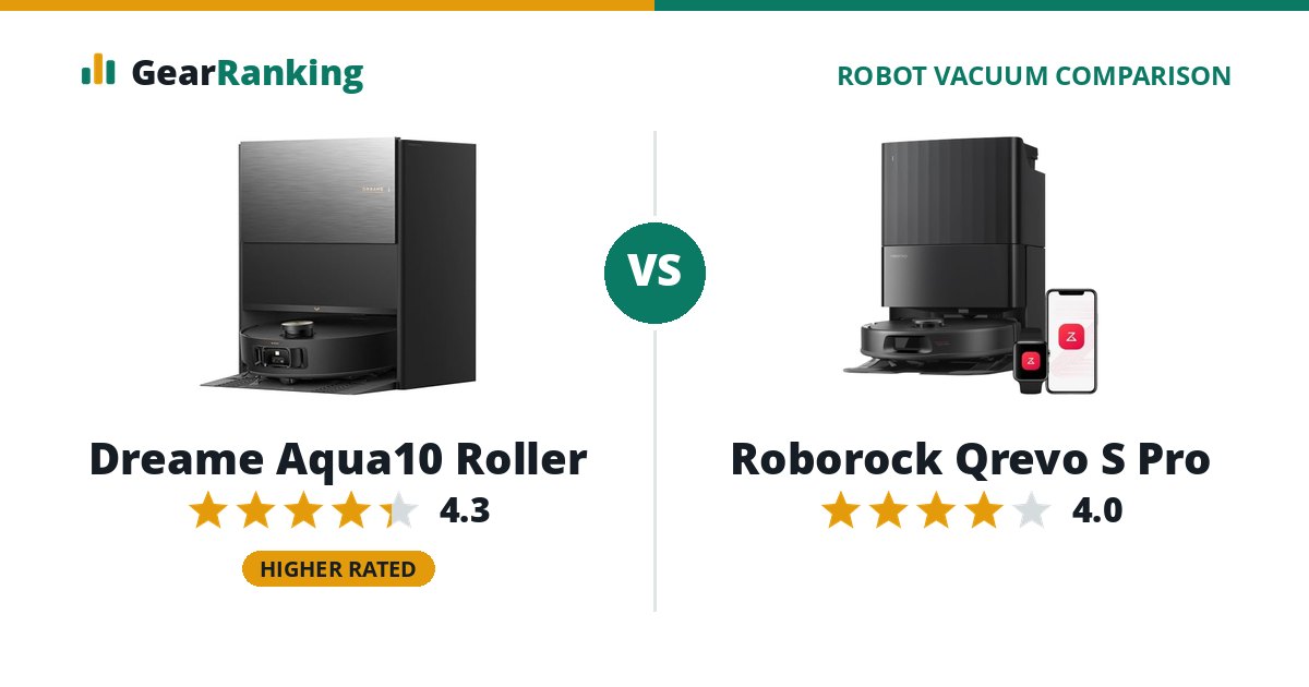 Dreame Aqua10 Roller vs Roborock Qrevo S Pro