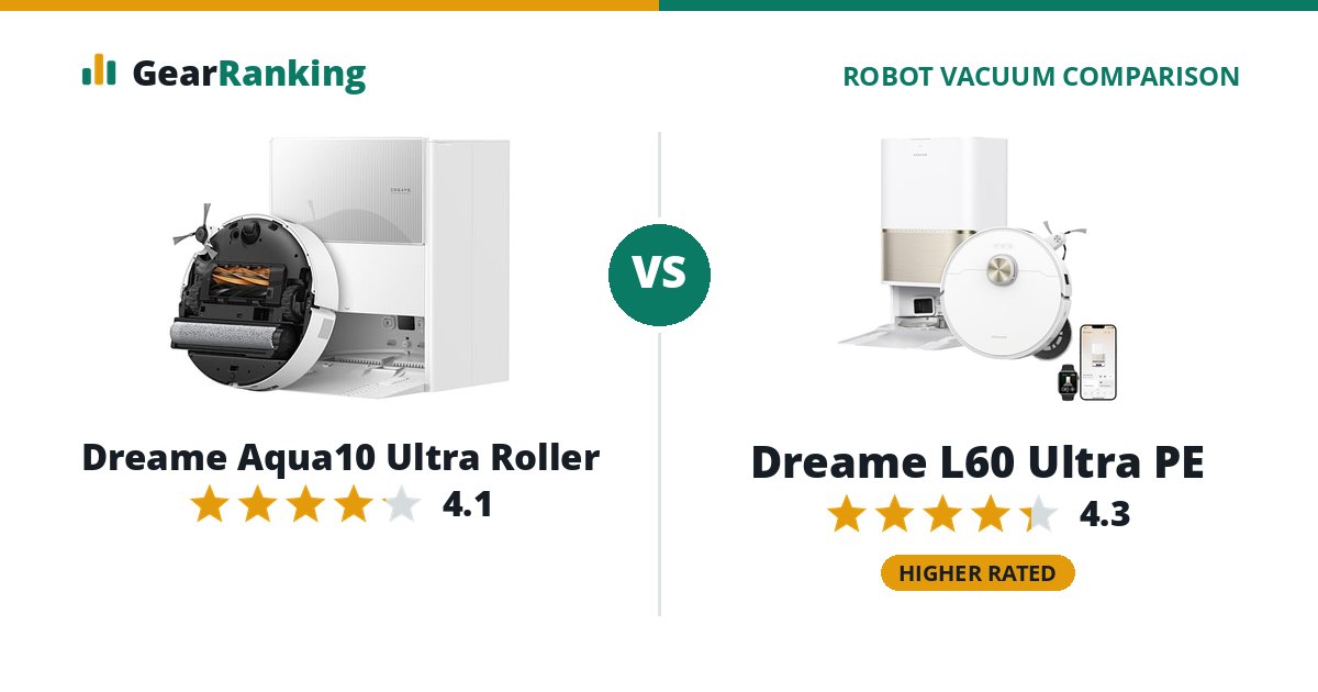 Dreame Aqua10 Ultra Roller vs Dreame L60 Ultra PE