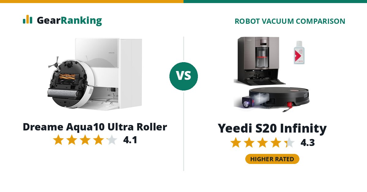 Dreame Aqua10 Ultra Roller vs Yeedi S20 Infinity