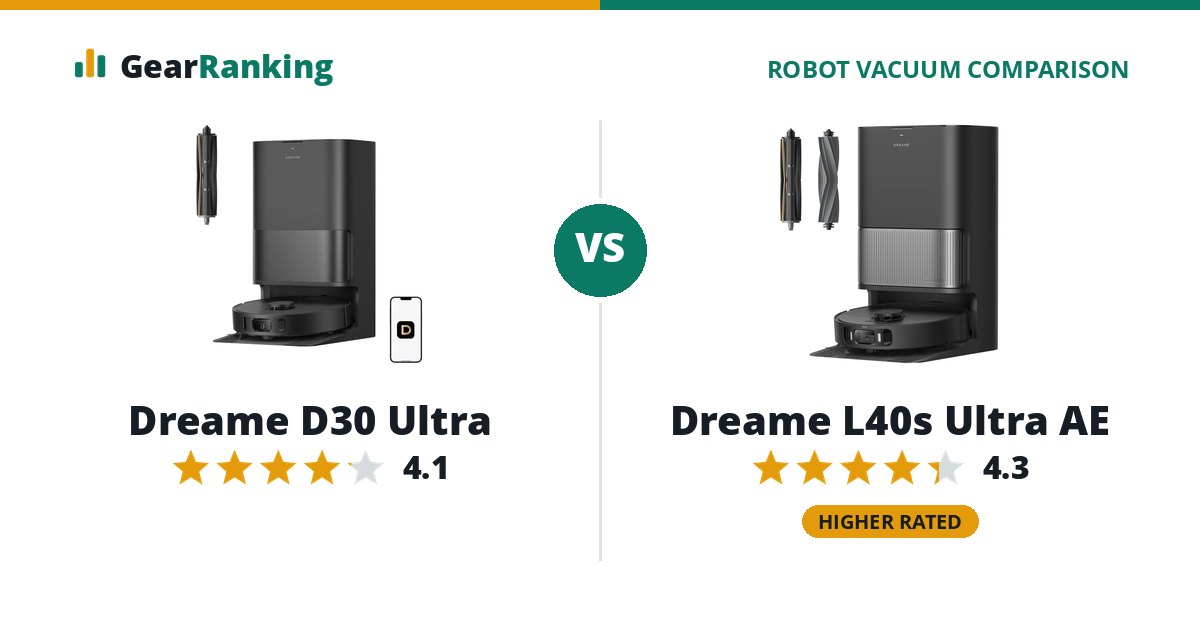 Dreame D30 Ultra vs Dreame L40s Ultra AE