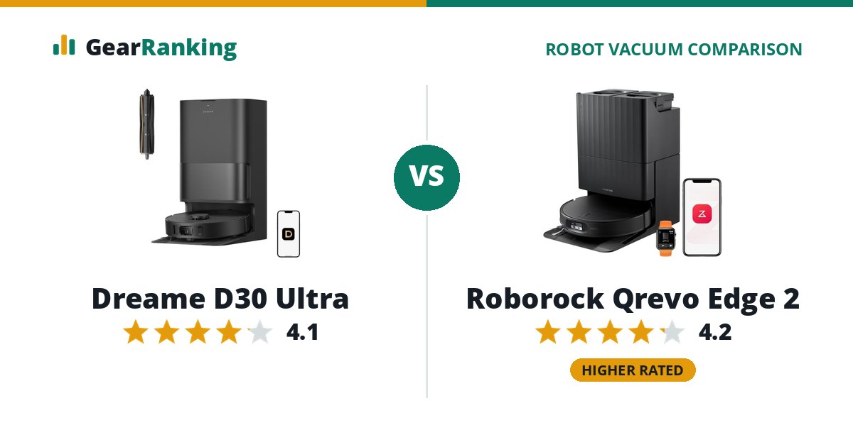Dreame D30 Ultra vs Roborock Qrevo Edge 2