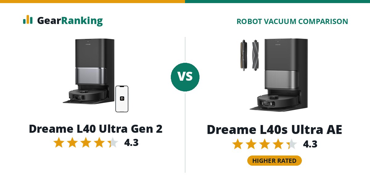 Dreame L40 Ultra Gen 2 vs Dreame L40s Ultra AE