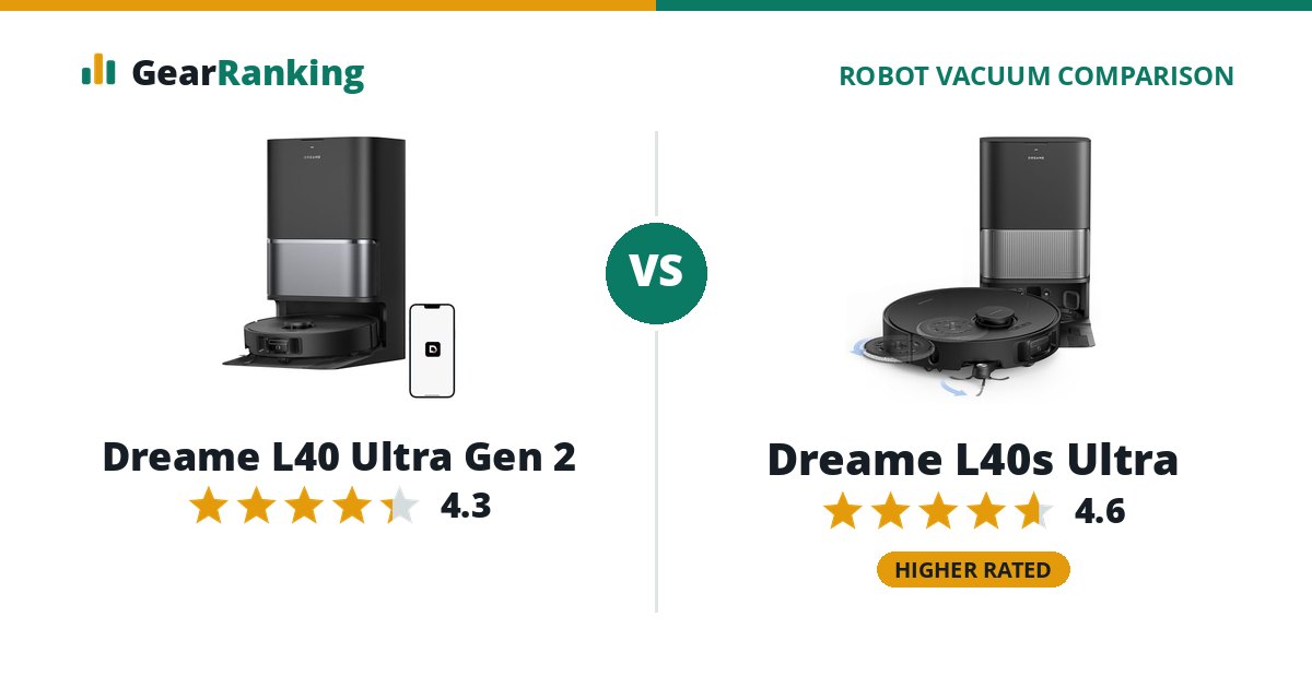 Dreame L40 Ultra Gen 2 vs Dreame L40s Ultra