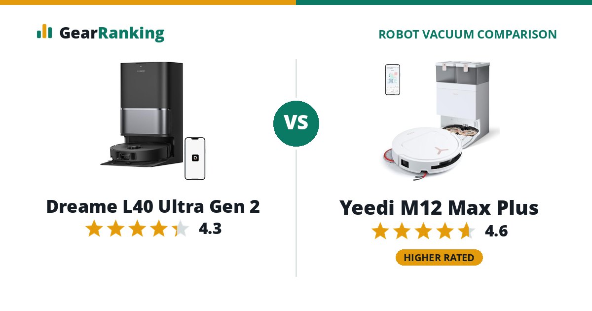 Dreame L40 Ultra Gen 2 vs Yeedi M12 Max Plus
