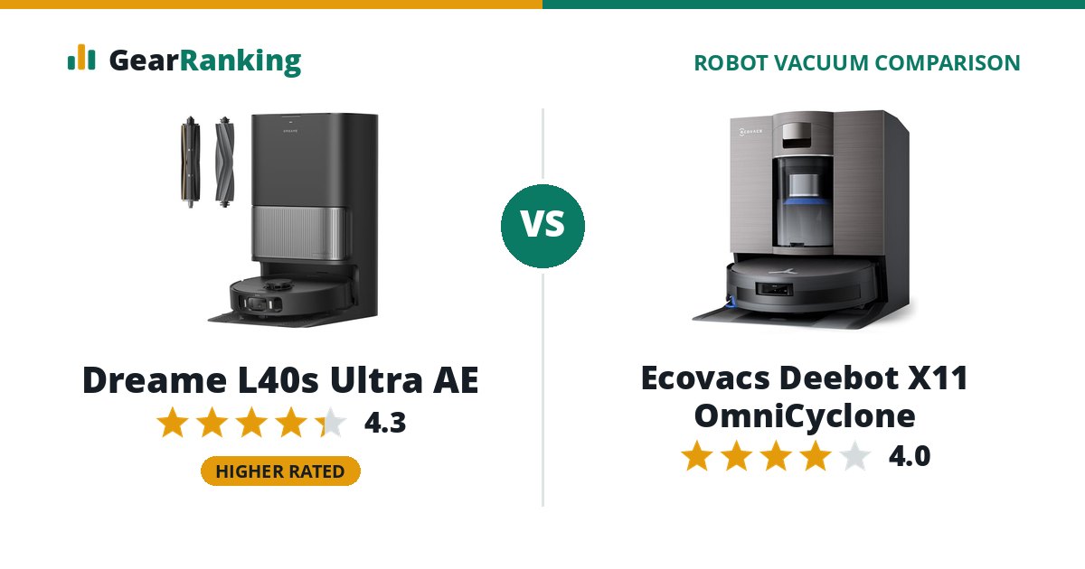 Dreame L40s Ultra AE vs Ecovacs Deebot X11 OmniCyclone