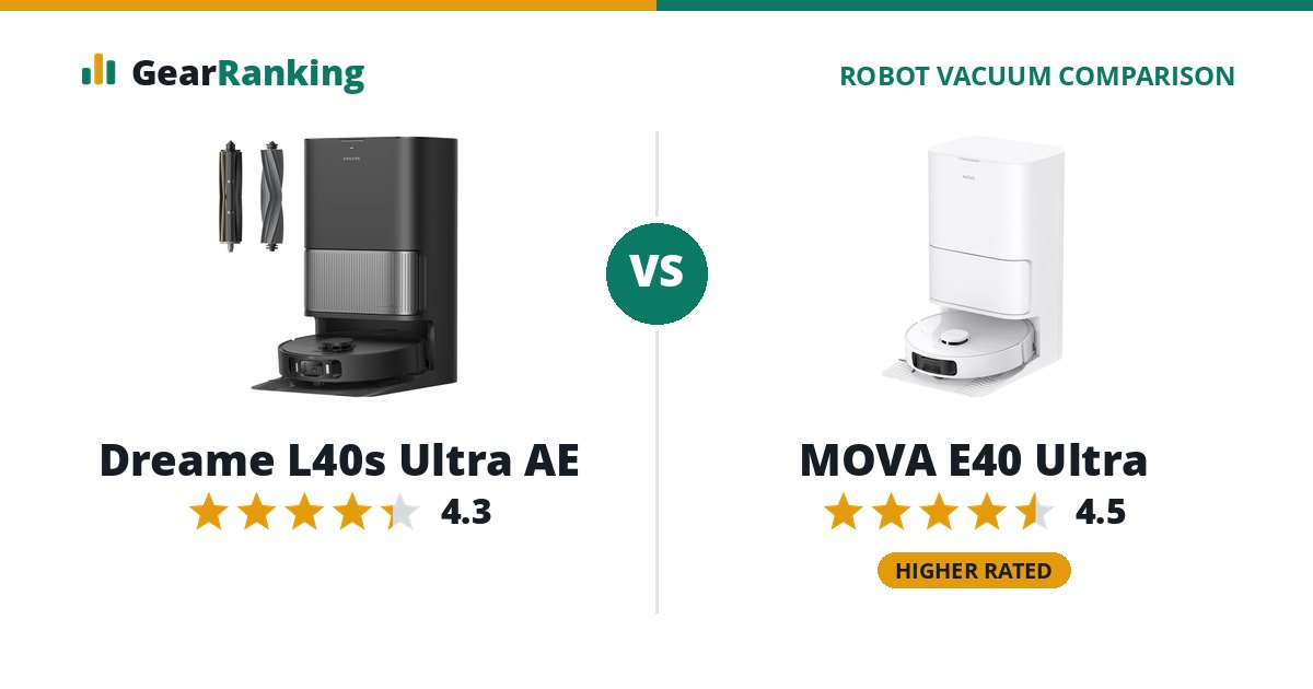 Dreame L40s Ultra AE vs MOVA E40 Ultra