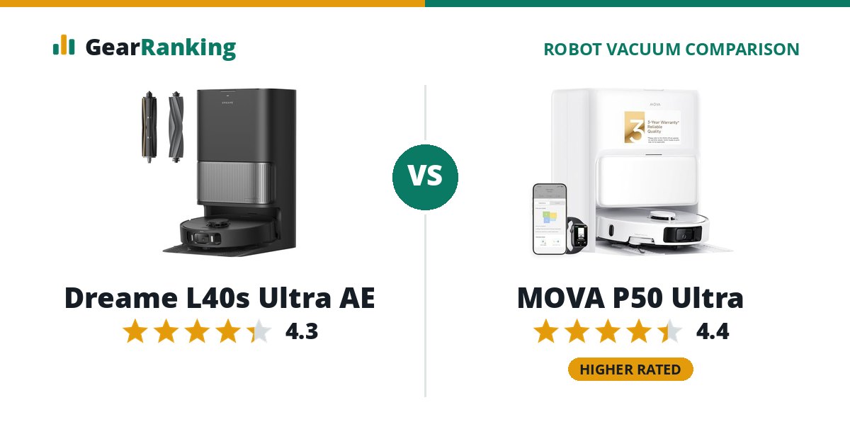 Dreame L40s Ultra AE vs MOVA P50 Ultra