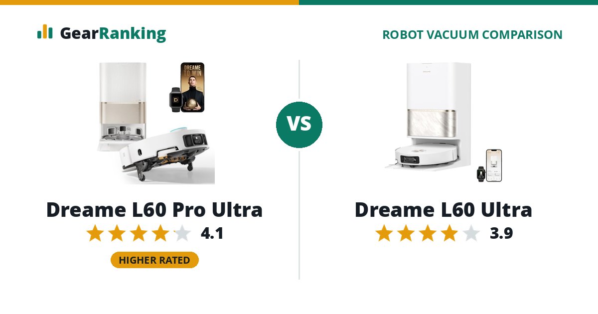 Dreame L60 Pro Ultra vs Dreame L60 Ultra