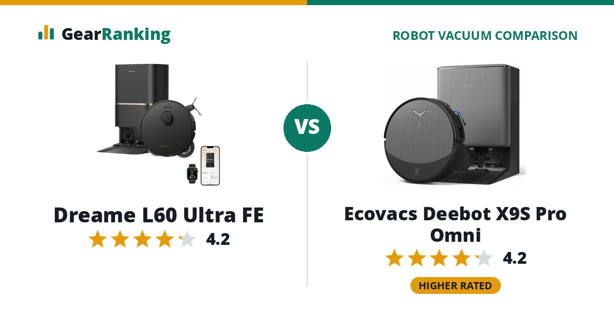 Dreame L60 Ultra FE vs Ecovacs Deebot X9S Pro Omni