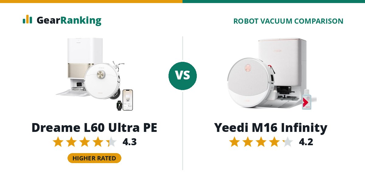 Dreame L60 Ultra PE vs Yeedi M16 Infinity