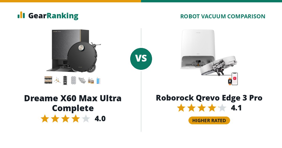 Dreame X60 Max Ultra Complete vs Roborock Qrevo Edge 3 Pro
