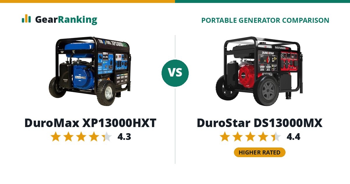 DuroMax XP13000HXT vs DuroStar DS13000MX