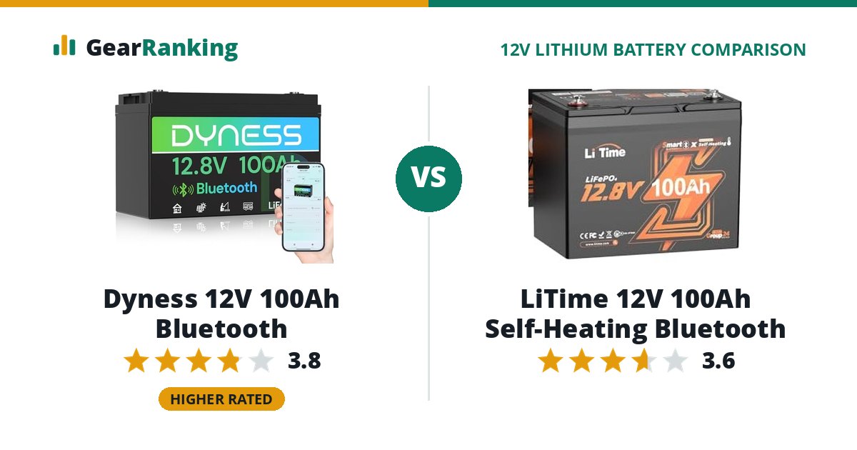 Dyness 12V 100Ah Bluetooth vs LiTime 12V 100Ah Self-Heating Bluetooth