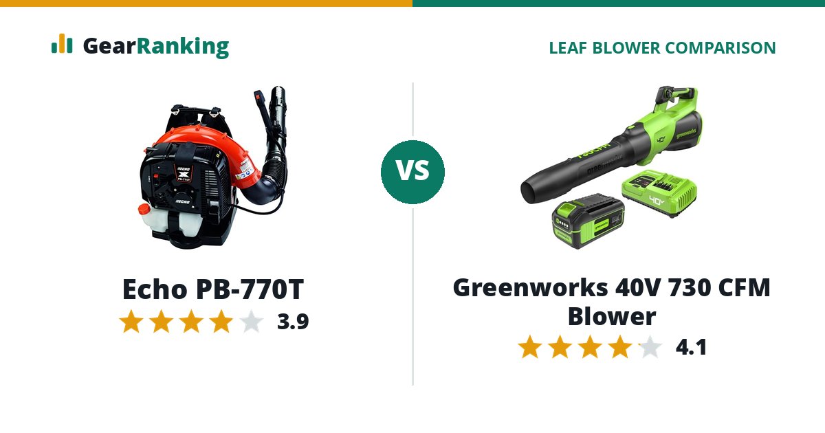 Echo PB-770T vs Greenworks 40V 730 CFM Blower