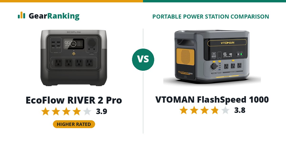 EcoFlow RIVER 2 Pro vs VTOMAN FlashSpeed 1000