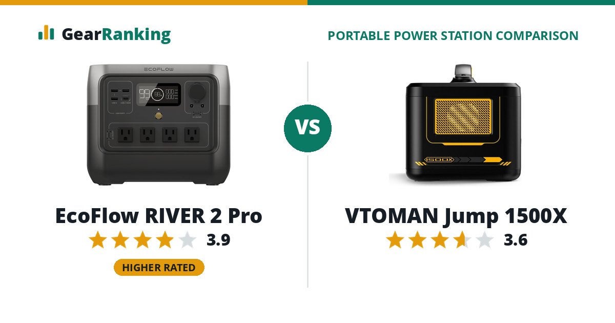 EcoFlow RIVER 2 Pro vs VTOMAN Jump 1500X