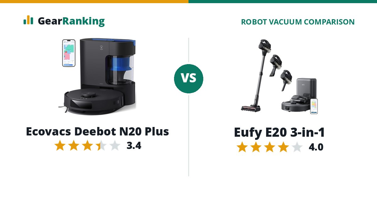 Ecovacs Deebot N20 Plus vs Eufy E20 3-in-1