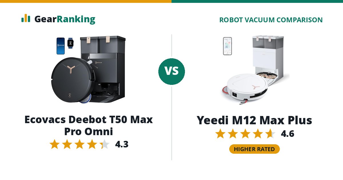 Ecovacs Deebot T50 Max Pro Omni vs Yeedi M12 Max Plus