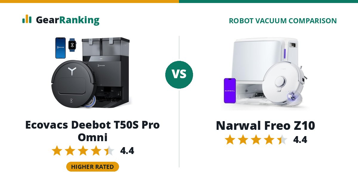 Ecovacs Deebot T50S Pro Omni vs Narwal Freo Z10