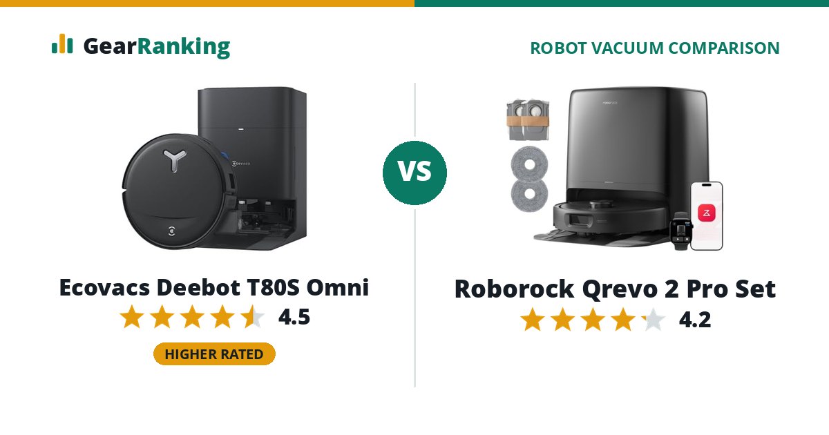 Ecovacs Deebot T80S Omni vs Roborock Qrevo 2 Pro Set