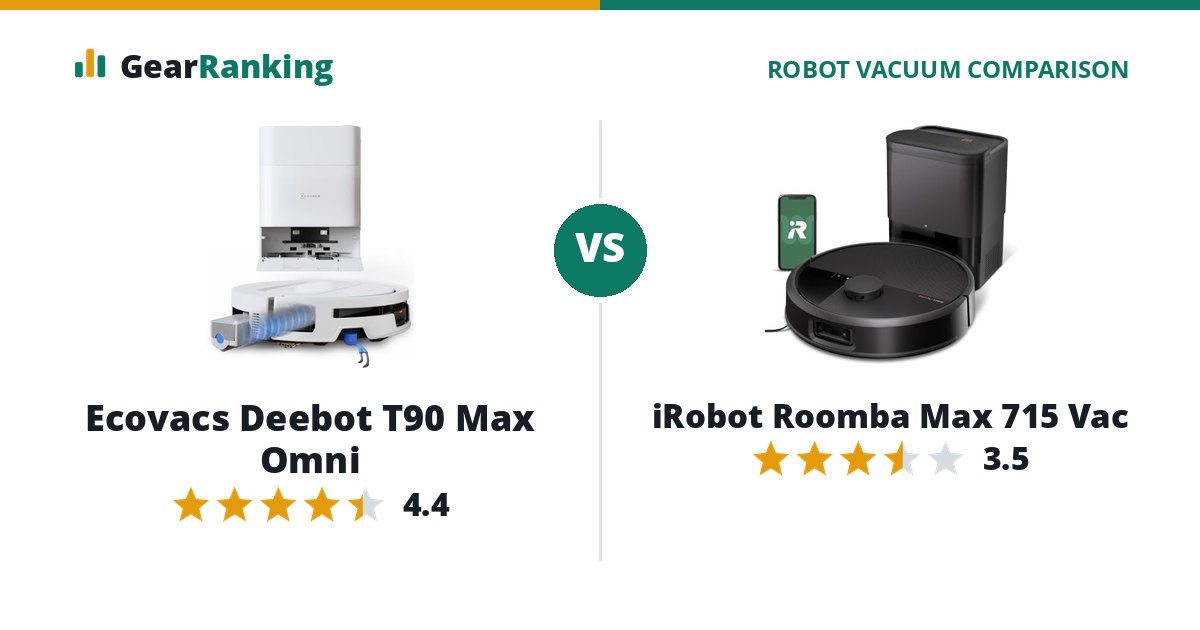 Ecovacs Deebot T90 Max Omni vs iRobot Roomba Max 715 Vac